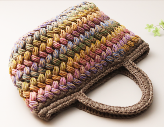 100均毛糸】かぎ針編み 大きめの玉編みトートバッグ編み方☆Crochet